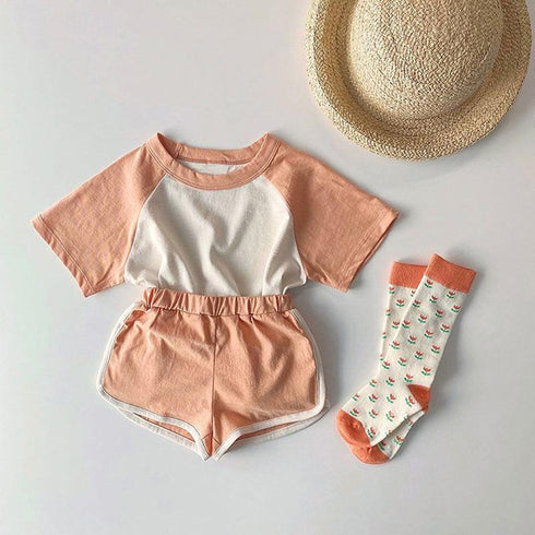 Summer Sportswear Two Piece Short Sleeve T-shirt